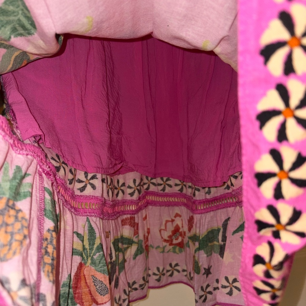 ⭐️FARM Rio Pink Long Sleeve V-Neck Sundress🌸💐 - Picture 10 of 11